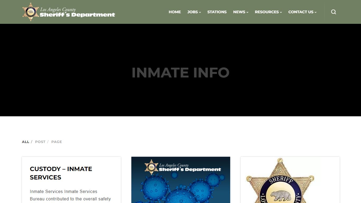 Inmate info - Los Angeles County Sheriff's Department